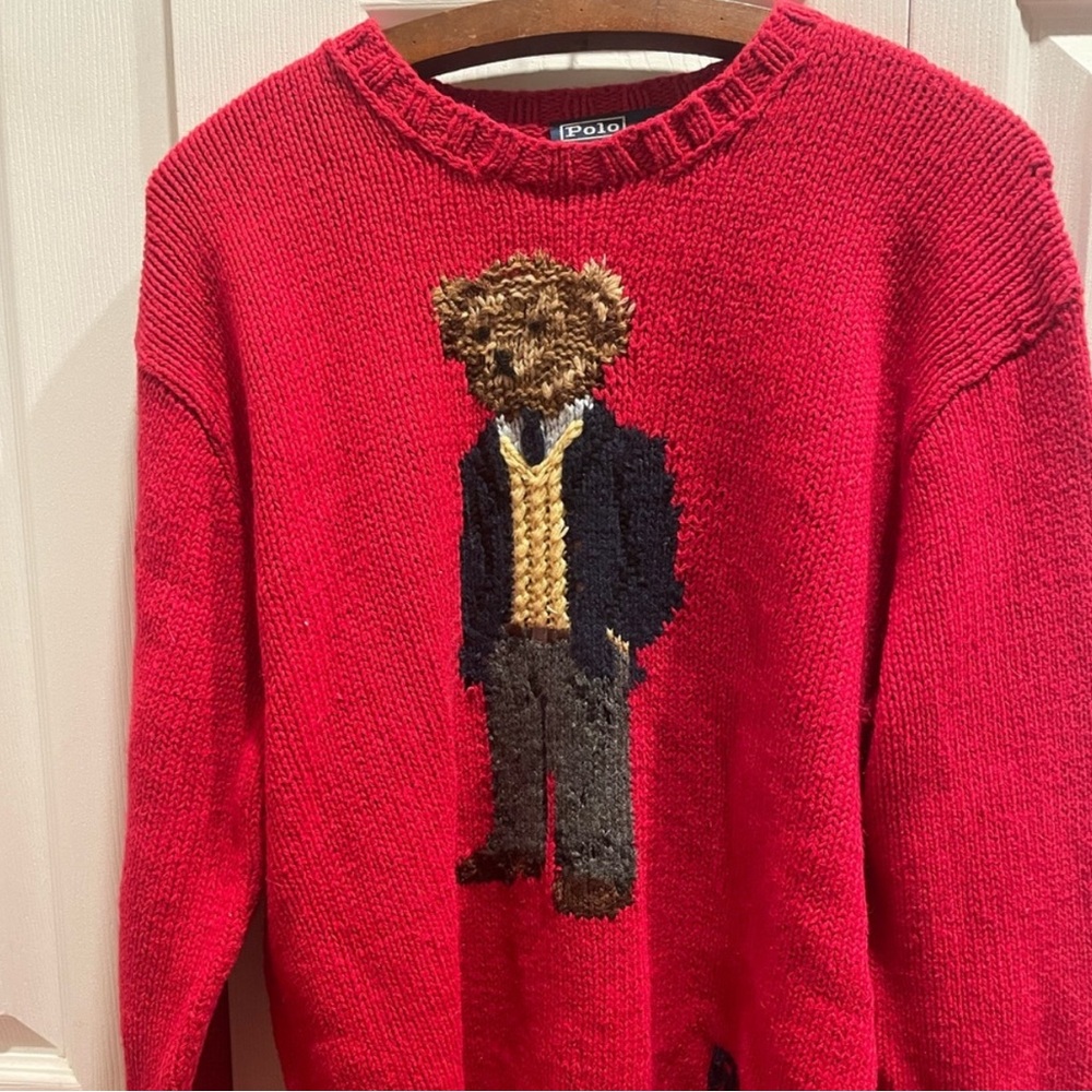 New Ralph Lauren Polo bear sweater. Vintage with tags. Preppy. Holidays. 2001
